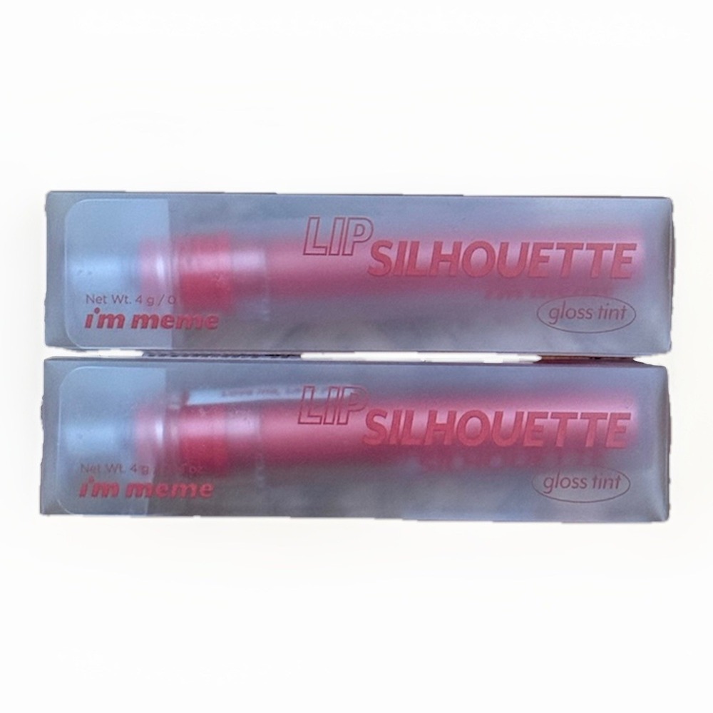 2 X Memebox I'm Meme Lip Silhouette Gloss Tint Neo Scarlet‎ 04 NIB